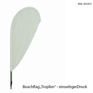 Beachflag tropfenform, einseitig bedruckt