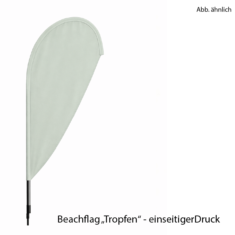 Beachflag tropfenform, einseitig bedruckt